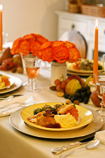 ボストンお料理教室Sullivans Market Special Lesson-Thanksgiving Dinner「七面鳥のロースト」「マッシュルームスタッフィング」「クランベリーオレンジソース」「マッシュポテト」「スイートポテトとキャラメルアップル」「芽キャベツとパンチェッタのソテー」